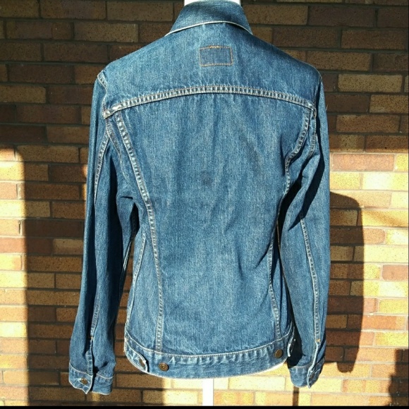 90' Vintage Levi's Denim Jacket Blue Size Medium - Picture 4 of 8